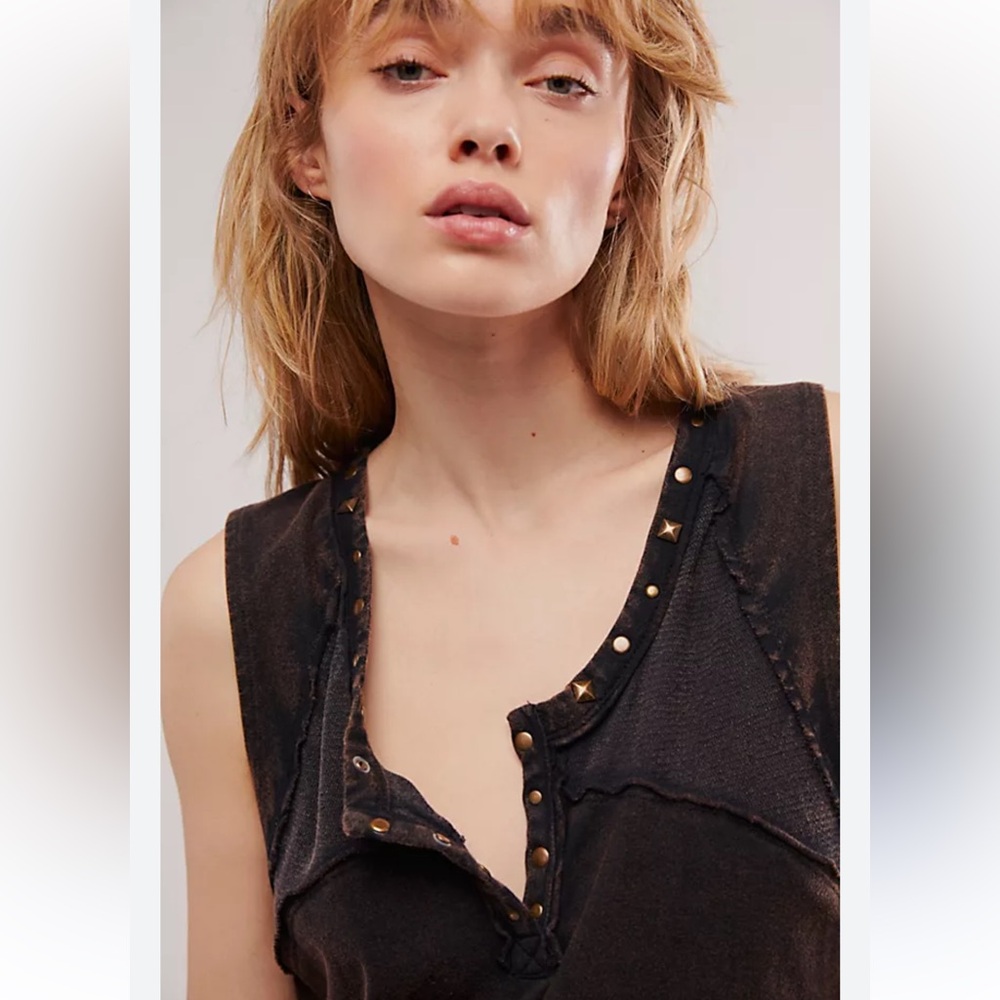 Free People Black Tank Top - Picture 2 of 5